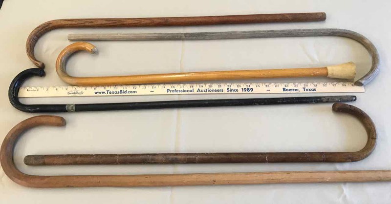 lot 205 image: (6) Asst. Walking Canes