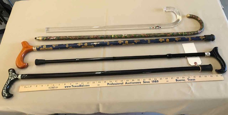 lot 211 image: (5) Asst. Ladies Fancy Canes