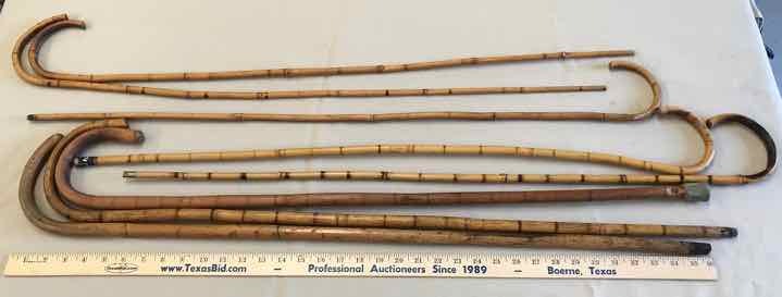 lot 221 image: (8) Canes Bamboo