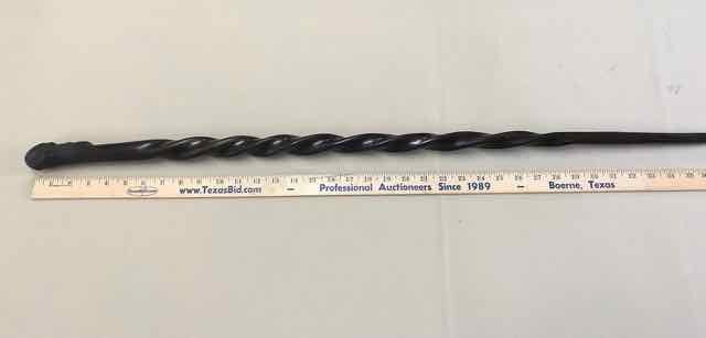 lot 244 image: Cane Black, Twist, Carved Face
