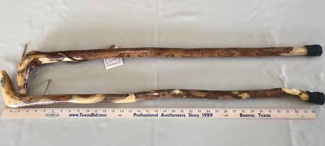 lot 255 image: Ozark Hickory Root Cane & Whistle Creek Walking Stick