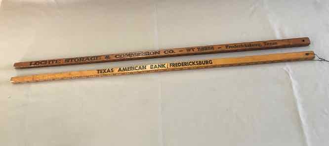 lot 272 image: (2) Square Yard Sticks Fredericksburg TX (Lochte & Texas American Bank)
