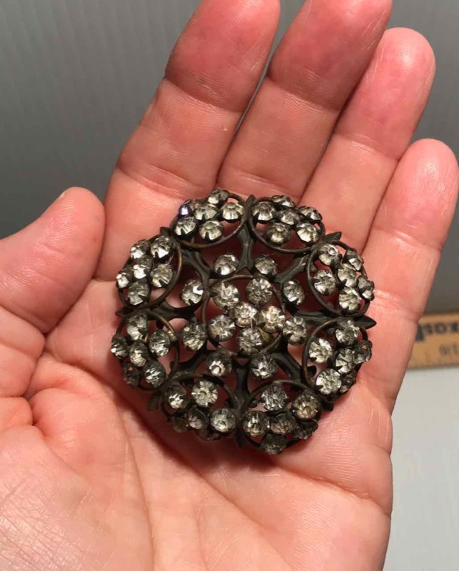lot 396 image: Hat Pin Rhinestones, round shape (clearwhite)