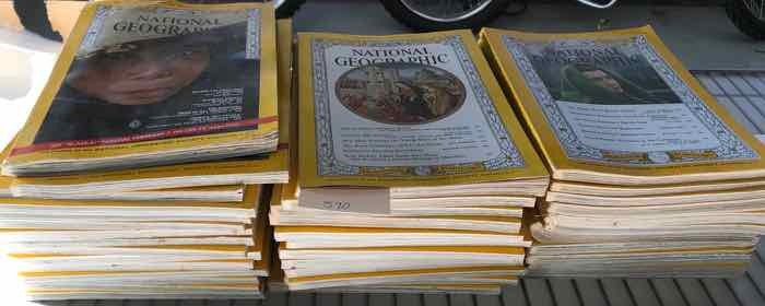 lot 570 image: Old National Geographics (60s mostly)