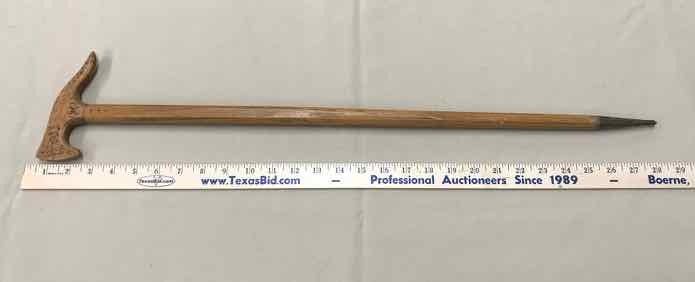 lot 151 image: Cane Wood, shaped like a hatchet, CHODSKA