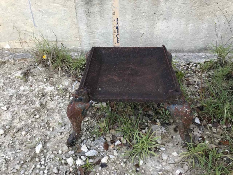 lot 528 image: Cast Iron Wood-Stove Footed Base (square)