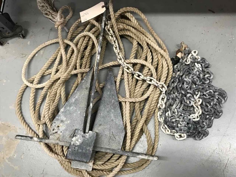 lot 654 image: Anchor, Rope, Chain