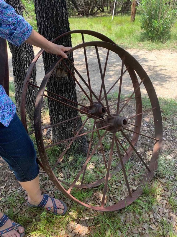 lot 539 image: Two Iron Wheels