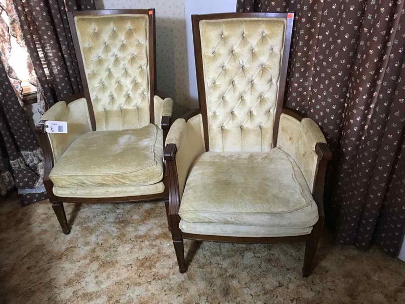 lot 9 image: Upstairs (2) Broyhill Upholstered Chairs