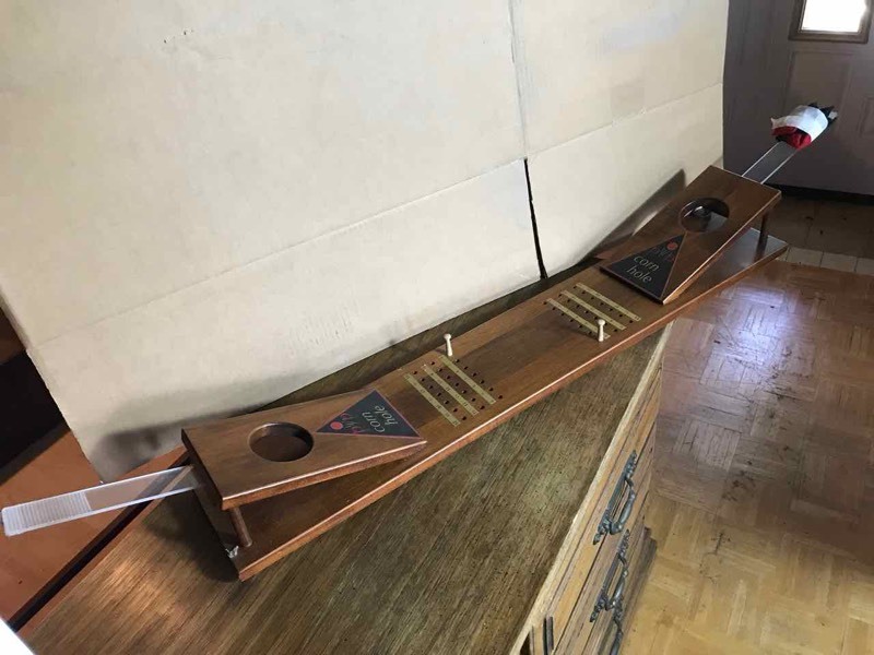 lot 36 image: Living Room Corn Hole Game (for inside)
