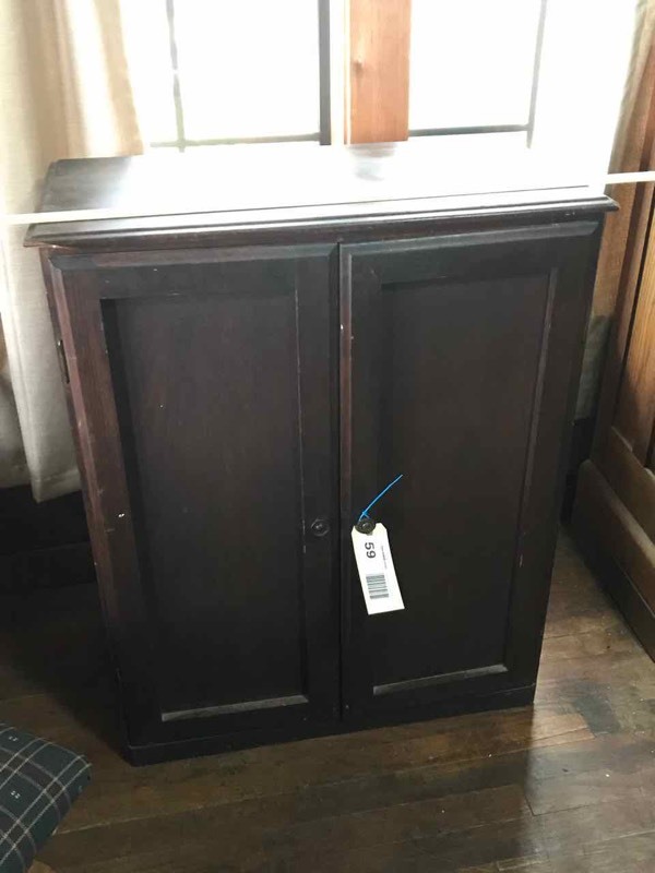 lot 59 image: Front Room Antique Wood Cabinet