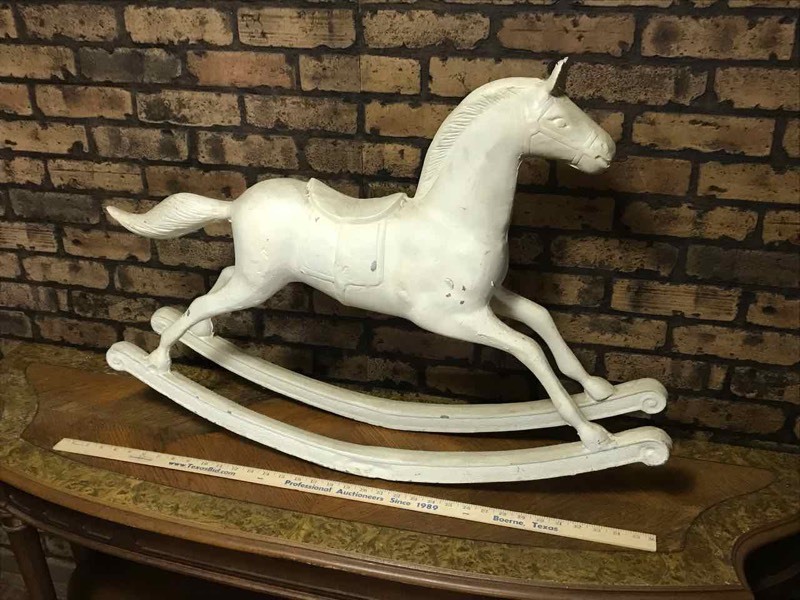 lot 62 image: Front Room Cast Metal Rocking Horse