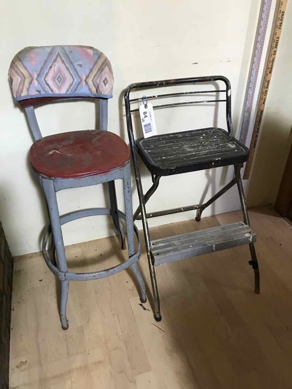 lot 84 image: Kitchen (2) Vintage Kitchen Stools