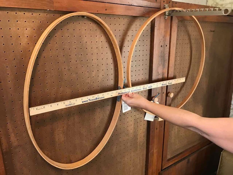 lot 141 image: Laundry Room (2) Large Wood Hoops