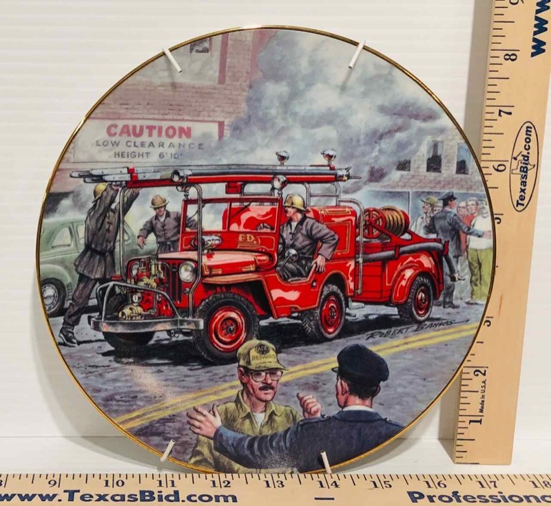 lot 41 image: Collector Plate  1947 Willys Jeep Pumper (LR)