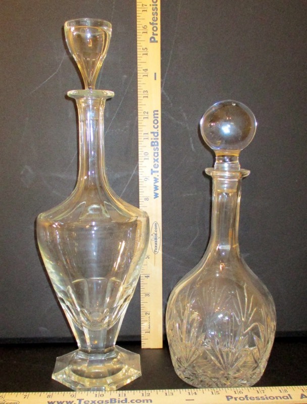 lot 52 image: (2) GlassCrystal Decanters (B2)