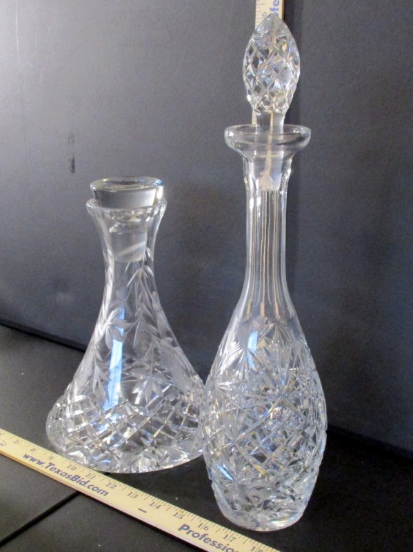 lot 56 image: (2) GlassCrystal Decanters (B2)