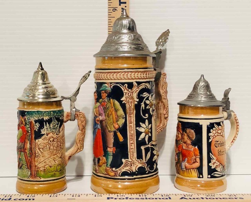lot 65 image: (3) Steins Germany (LR)
