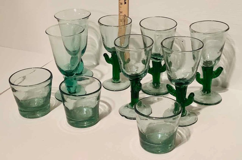 lot 119 image: Mexico Green Glassware (Some Cactus Shape) (LR)