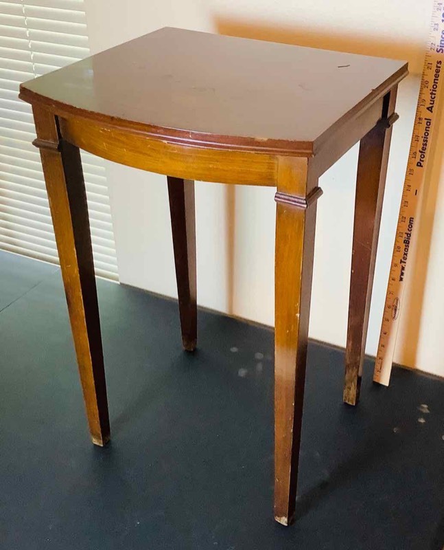 lot 171 image: Wood Side Table (LR)