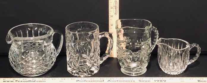 lot 180 image: GlassCrystal Pitchers and Mug (LR)