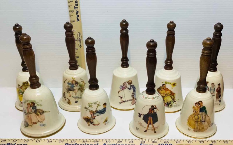 lot 187 image: Norman Rockwell Collectible Handbells (LR)