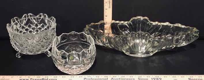 lot 216 image: (3) GlassCrystal Bowls (LR)