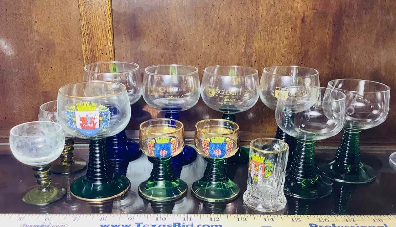 lot 223 image: GlassCrystal Asst. Wine Glasses (DR)