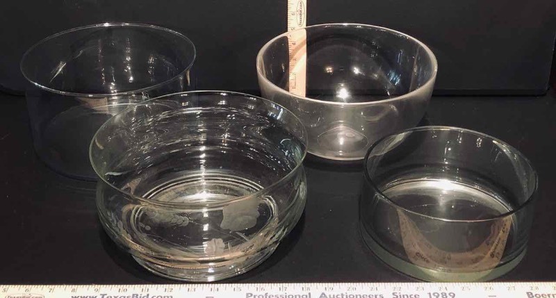 lot 232 image: 4 GlassCrystal Bowls (B2)