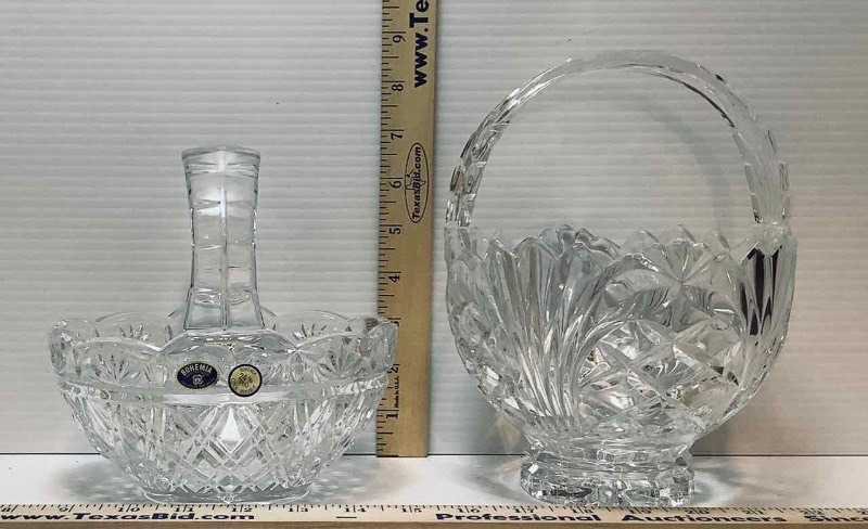 lot 242 image: 2 GlassCrystal Baskets (DR)