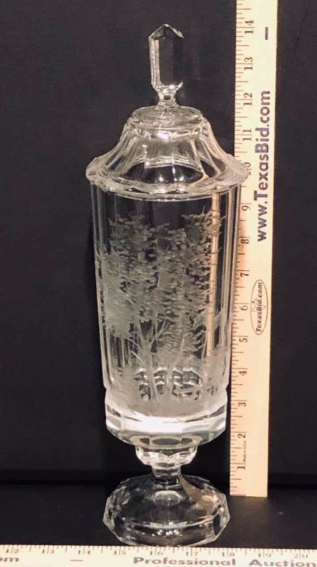 lot 252 image: Tall GlassCrystal Canister (B2)