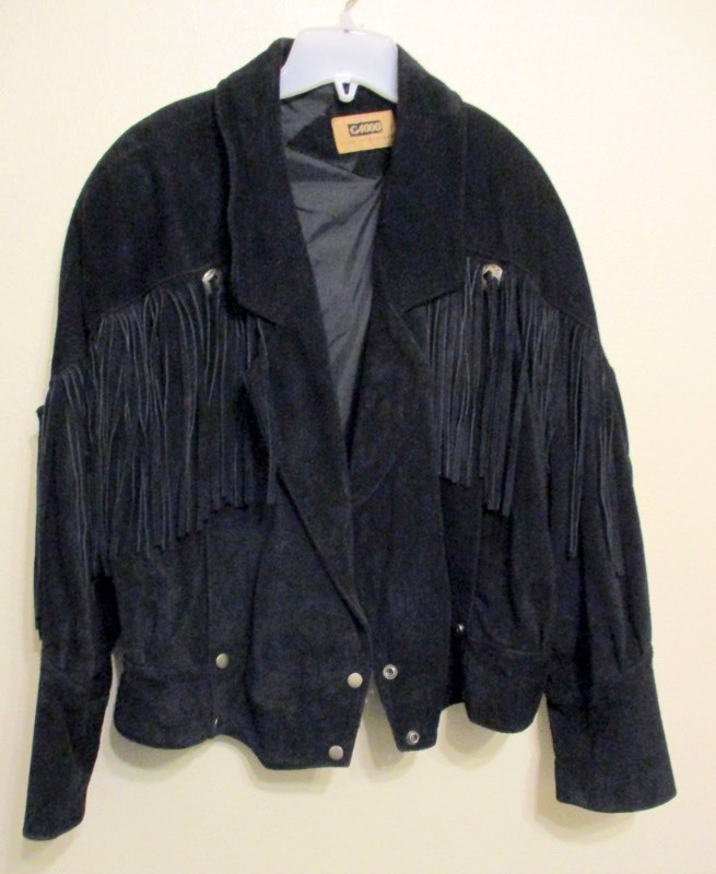 lot 257 image: G4000 Fringed Black Leather Jacket (MA)