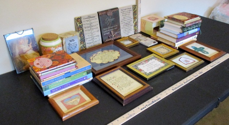 lot 286 image: Inspirational Books, Small Framed Prints, Jar (B2)