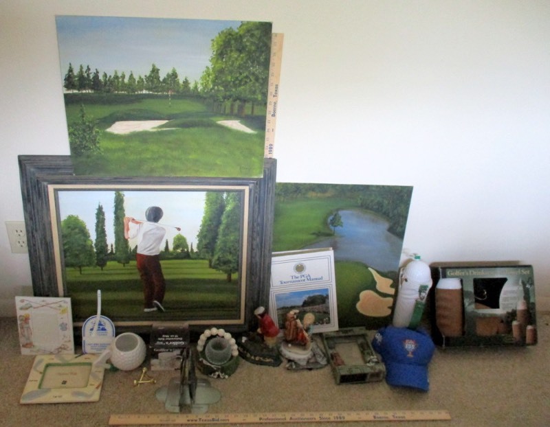 lot 300 image: Golfing  Painting, Decor, Accessories (B2)