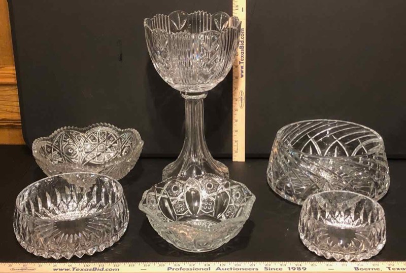 lot 304 image: (6) GlassCrystal Bowls (LR)