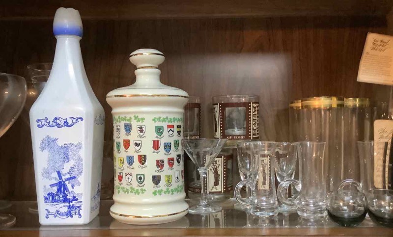 lot 321 image: Asst. Decanters, Stemware (K)