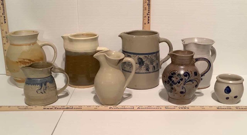 lot 330 image: 8 Pottery Pitchers (DR)