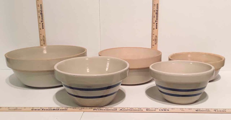 lot 332 image: (5) Stoneware Bowls (DR)