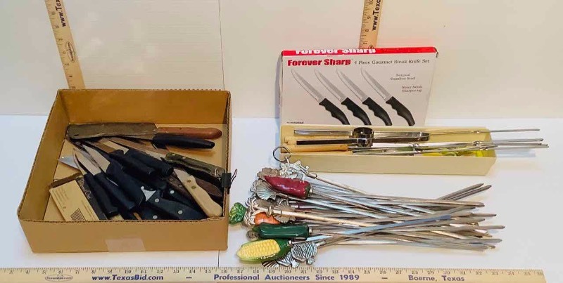 lot 344 image: Kitchen Knives and Skewers (K)