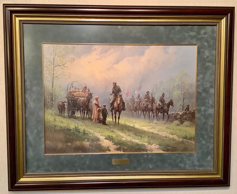 lot 445 image: Framed and Matted Art Print Artist Proof, Limited Edition, Signed, Numbered - Siege of the South - G. Harvey (ST)