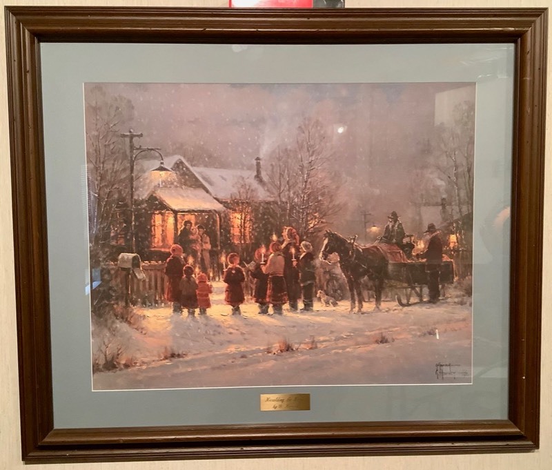 lot 447 image: Framed and Matted Art Print Signed, Numbered - Heralding the Hope - G. Harvey (ST)