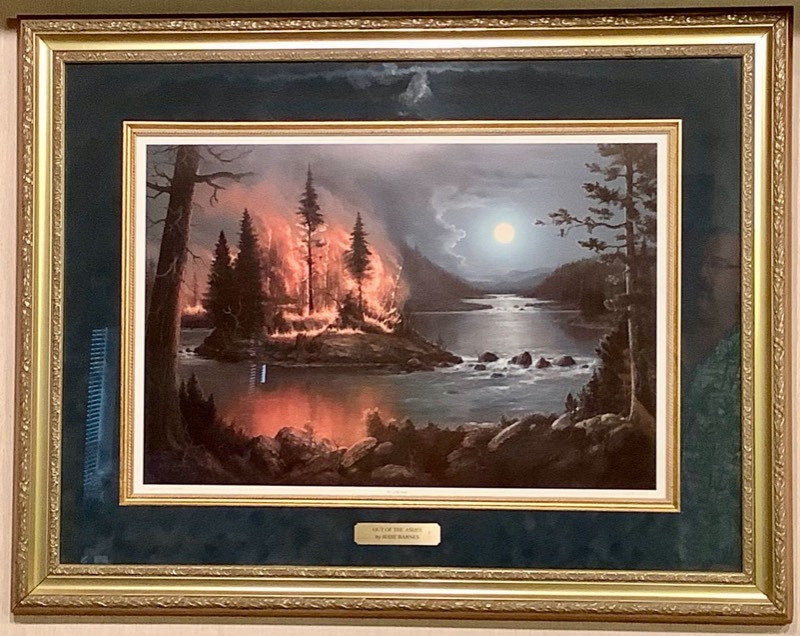 lot 451 image: Framed and Matted Art Print Limited Edition, Pencil Signed - Out of the Ashes - Jesse Barnes (ST)