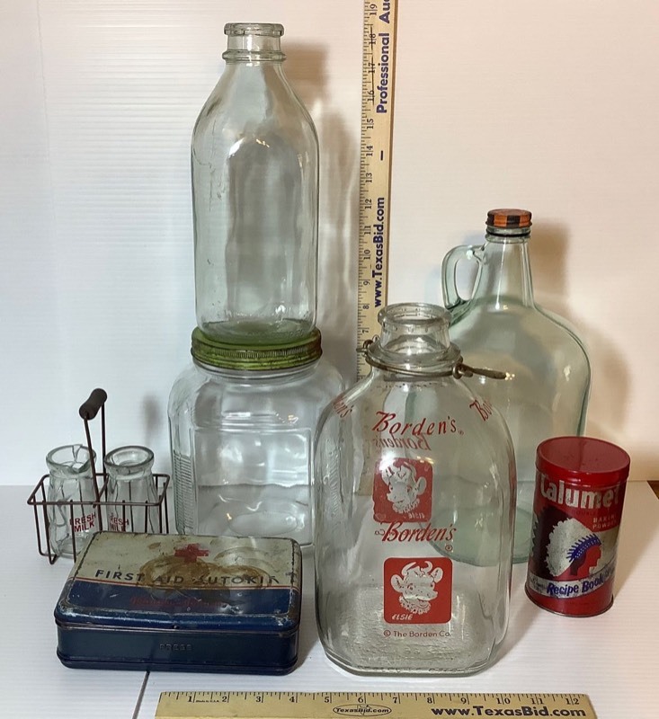 lot 452 image: Milk Bottles, Jars, Jugs and Tins (ST)