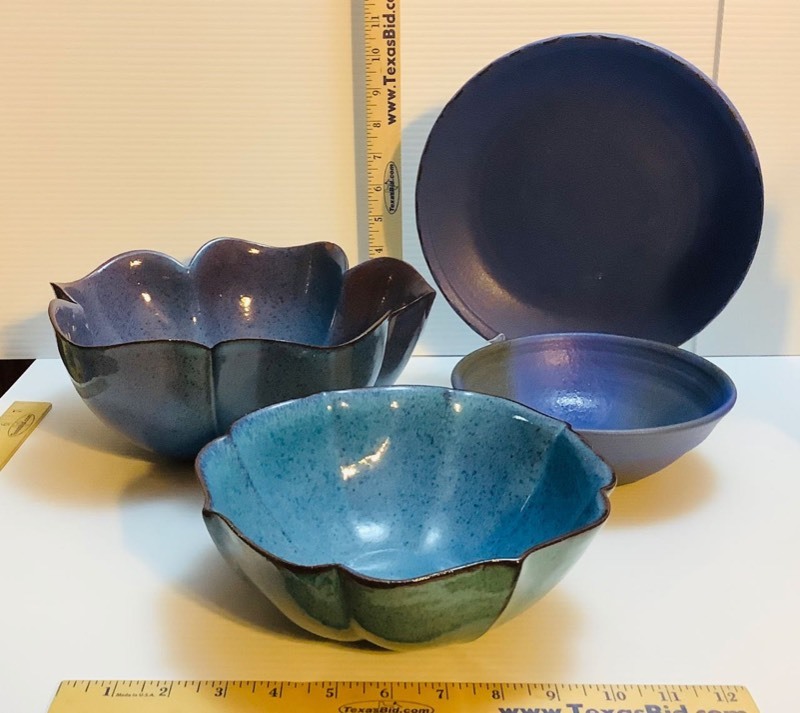 lot 457 image: 4 Art Pottery Bowls (Bastien)(ST)