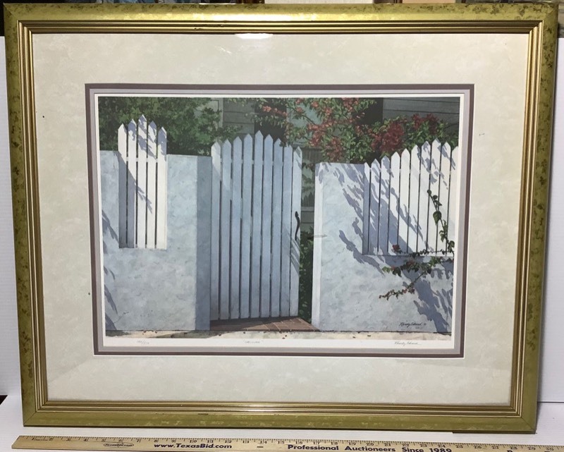 lot 472 image: Framed and Matted Art Print Limited Edition, Pencil Signed - Welcome - Randy Eckard (ST)