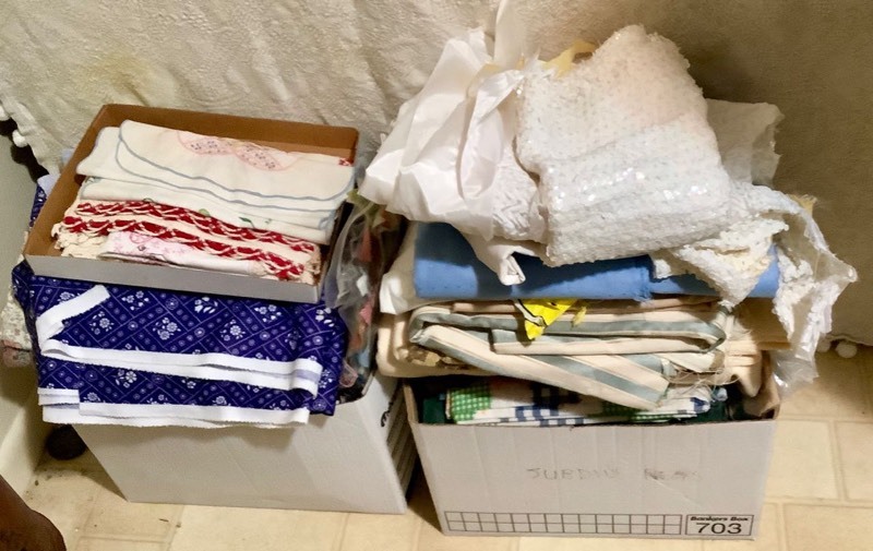 lot 487 image: 2 Boxes of Fabrics (LA)