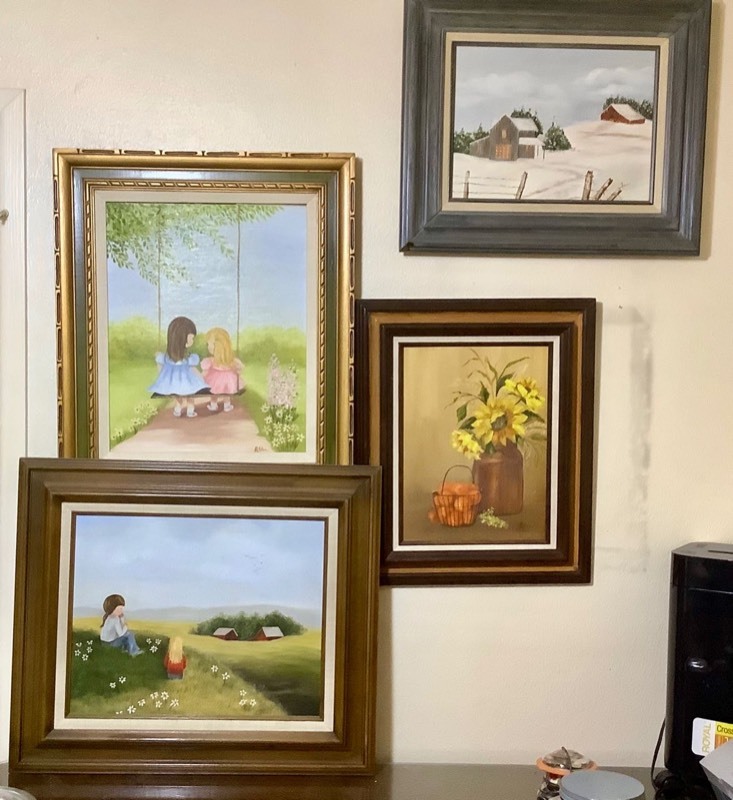 lot 497 image: (4) Original Paintings (LA)