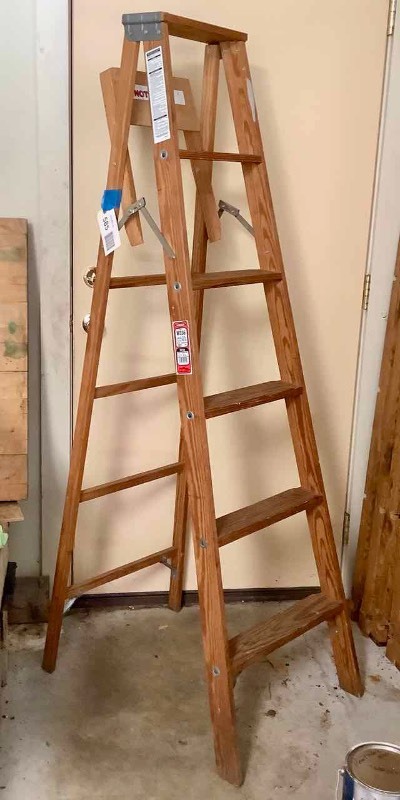 lot 585 image: 6ft Werner Step Ladder (G)