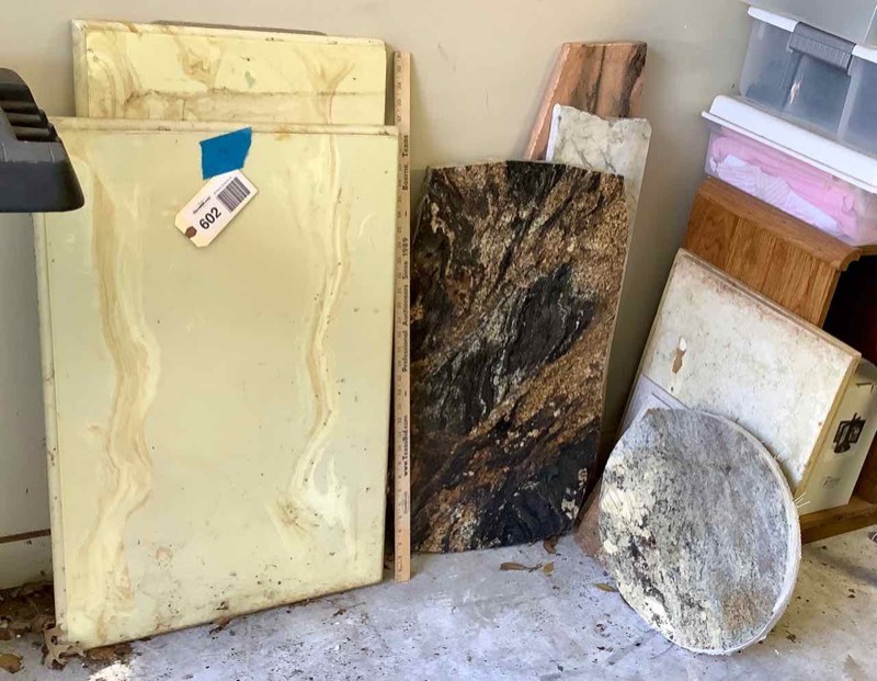 lot 602 image: Pieces of Marble, Tile, Granite and Other (G)
