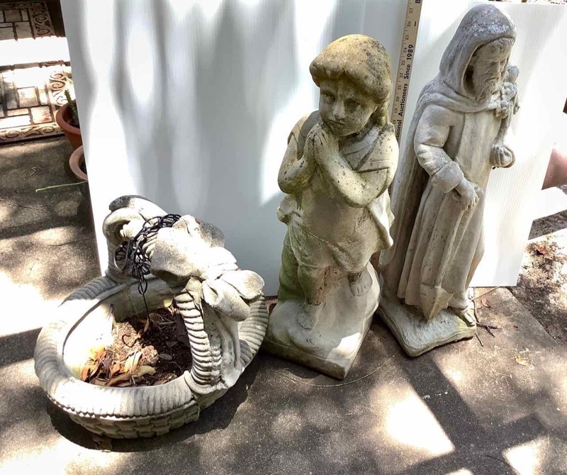 lot 630 image: 3 Concrete Statuaries (BY)